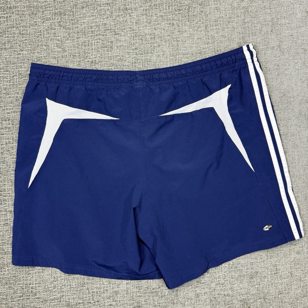 Adidas Climacool Shorts Mens L / XL Navy Blue White Soccer Athletic Y2K - Picture 4 of 10